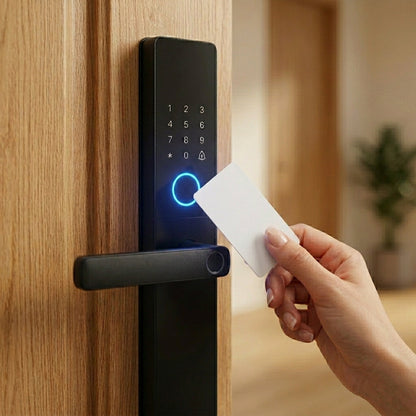 Smart Door Handle Lock with Fingerprint, Keypad & App Control